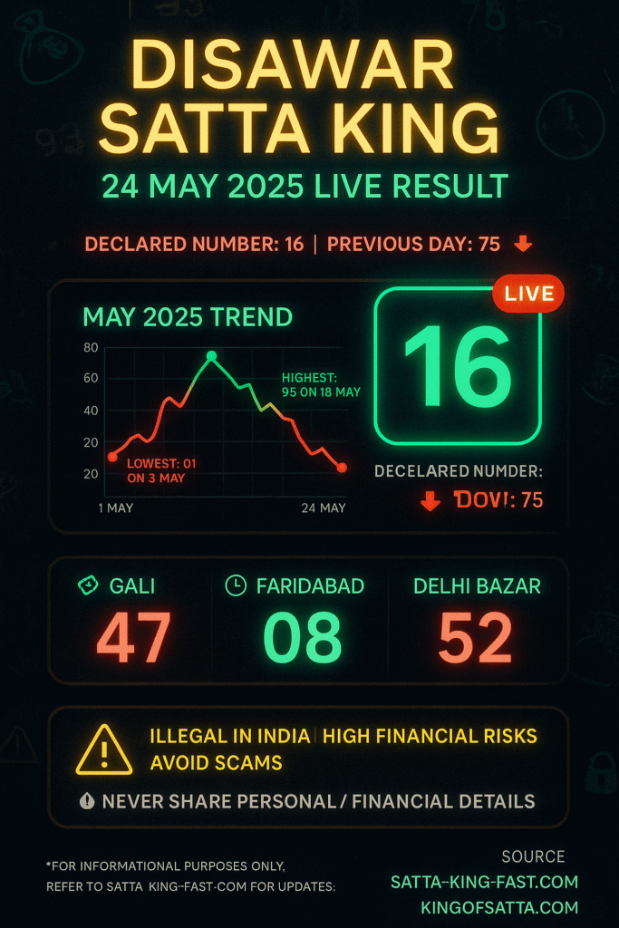 Disawar Satta King 24 May 2025